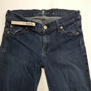 7 For All Mankind The Skinny Casual Medium Wash Denim Jeans Womens Size 26 Blue